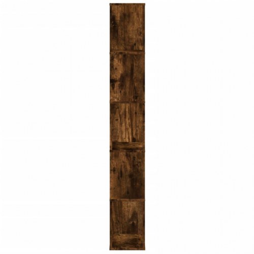 Bogreol med 5 hylder 45 x 23,5 x 162,5 cm - røget egetræ