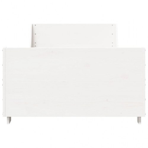 Sengeramme 100 x 200 cm i massivt fyrretræ - hvid