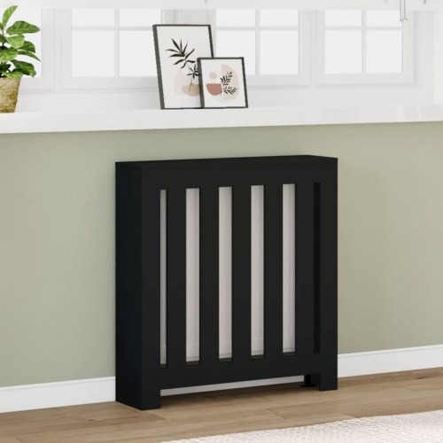 Radiatorskjuler 78×20×82 cm i konstrueret træ - sort