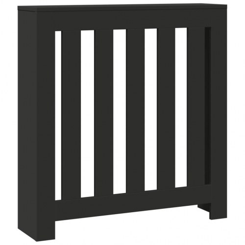 Radiatorskjuler 78×20×82 cm i konstrueret træ - sort