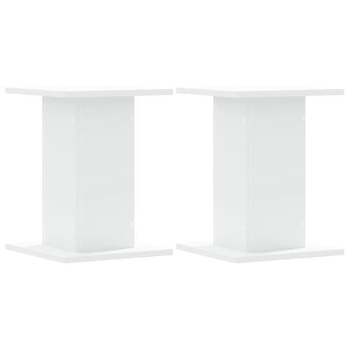 Højtalerstativer 2 stk. 30x30x40 cm konstrueret træ hvid
