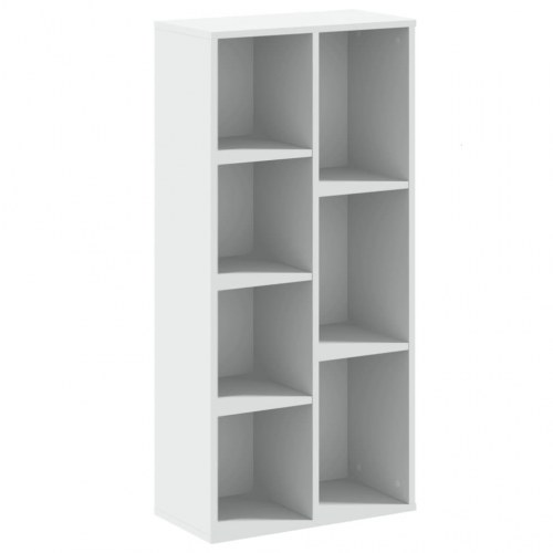 Bogreol 50x25x105 cm konstrueret træ hvid