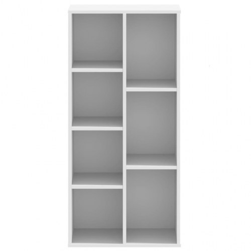 Bogreol 50x25x105 cm konstrueret træ hvid