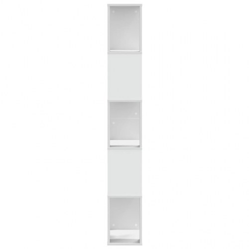 Bogreol med 5 hylder 45 x 23,5 x 162,5 cm - hvid