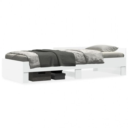 Sengeramme med sengehest 75 x 190 cm - hvid