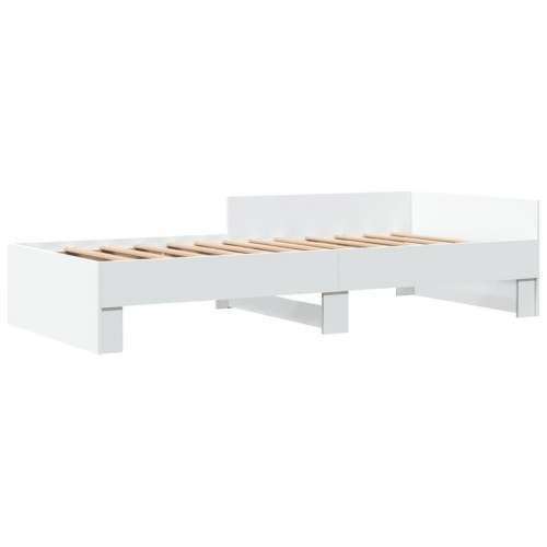 Sengeramme med sengehest 75 x 190 cm - hvid