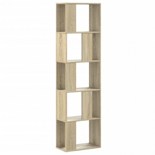 Bogreol med 5 hylder 45 x 23,5 x 162,5 cm - sonoma-eg