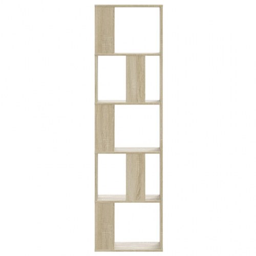 Bogreol med 5 hylder 45 x 23,5 x 162,5 cm - sonoma-eg