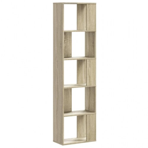 Bogreol med 5 hylder 45 x 23,5 x 162,5 cm - sonoma-eg