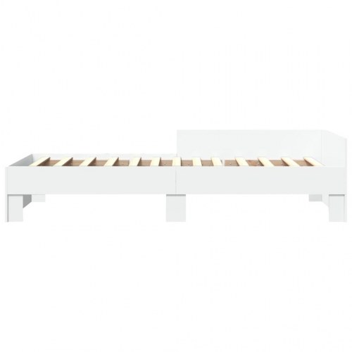 Sengeramme med sengeheste 100 x 200 cm - hvid
