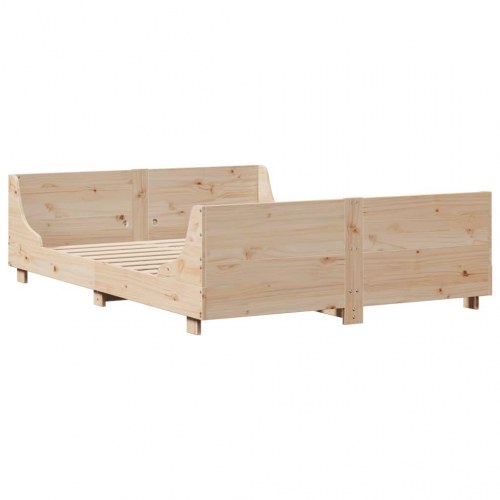 Sengeramme i massivt fyrretræ 120 x 190 cm - uden madras