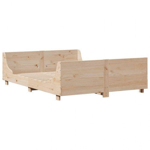 Sengeramme i massivt fyrretræ 120 x 190 cm - uden madras