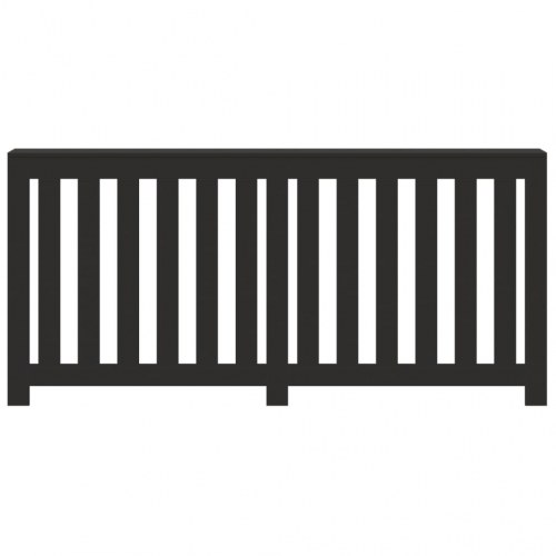Radiatorskjuler 175 × 20 × 82 cm i konstrueret træ - sort