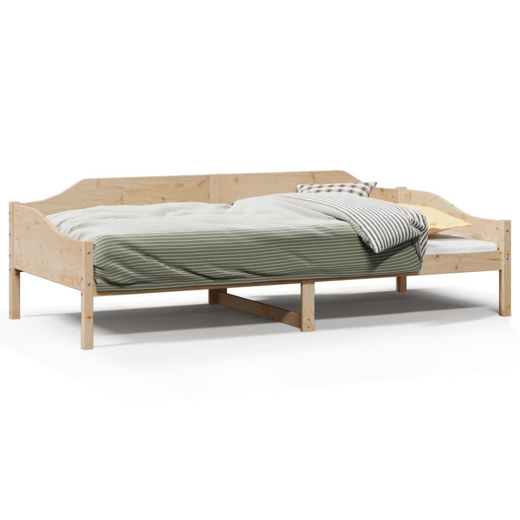Sengeramme Uden Madras Massivt Fyrretræ - Naturfarvet / 80 x 200 cm