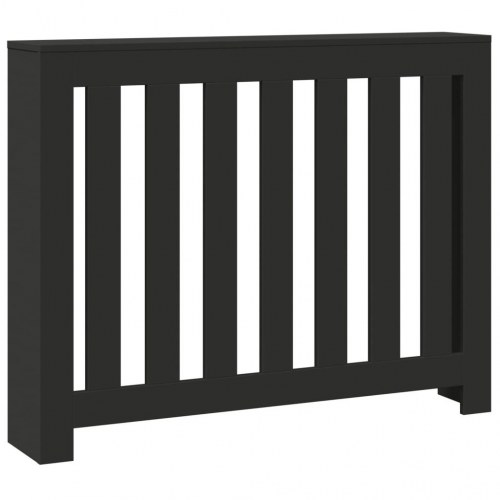 Radiatorskjuler 104×20×82 cm i konstrueret træ - sort