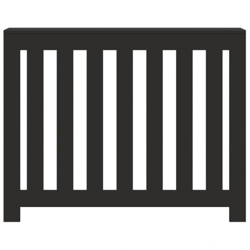 Radiatorskjuler 104×20×82 cm i konstrueret træ - sort