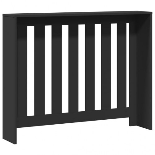 Radiatorskjuler 104×20×82 cm i konstrueret træ - sort