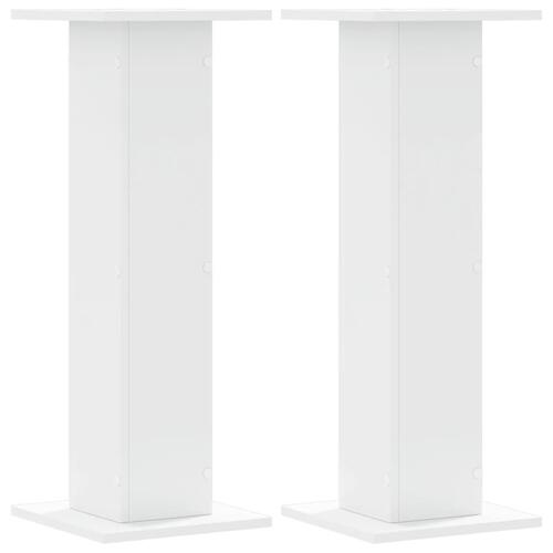 Højtalerstativer 2 stk. 30x30x80 cm konstrueret træ hvid