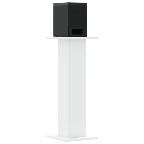 Højtalerstativer 2 stk. 30x30x80 cm konstrueret træ hvid