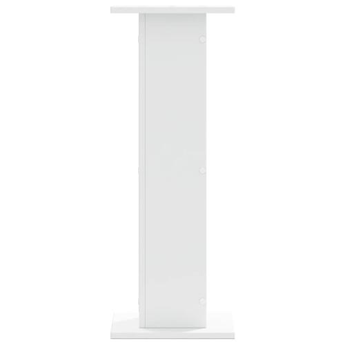 Højtalerstativer 2 stk. 30x30x80 cm konstrueret træ hvid