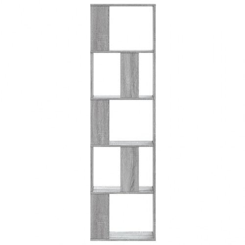 Bogreol med 5 hylder 45 x 23,5 x 162,5 cm - grå sonoma-eg