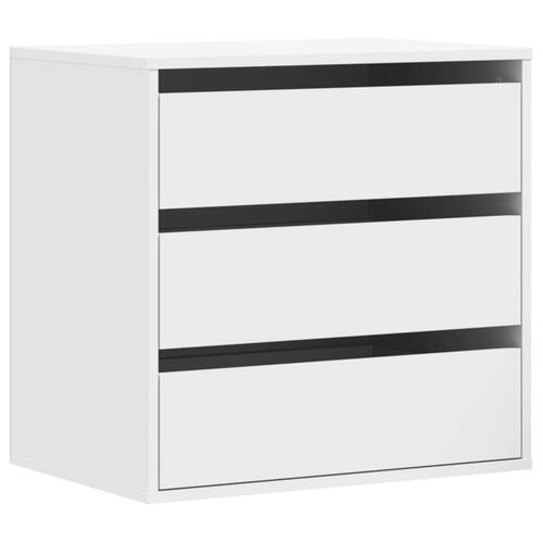 Kommode til hjørne 60x41x58 cm konstrueret træ hvid