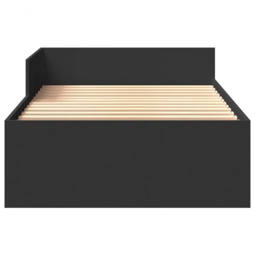 Sengeramme med sengeheste 75 x 190 cm - sort