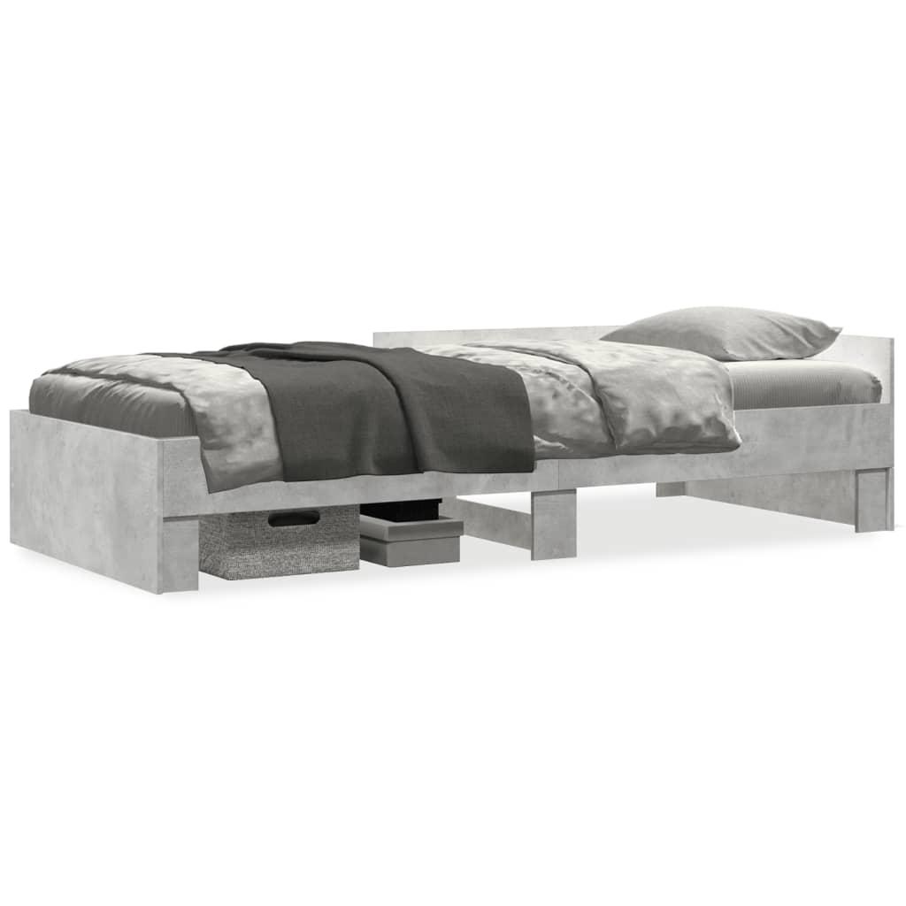 vidaXL sengeramme 100x200 cm konstrueret træ betongrå
