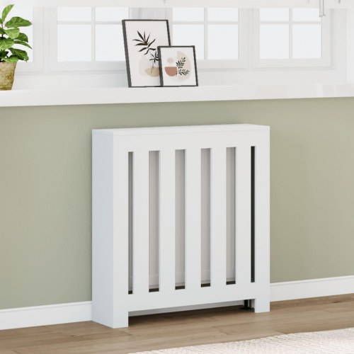 Radiatorskjuler 78x20x82 cm konstrueret træ hvid