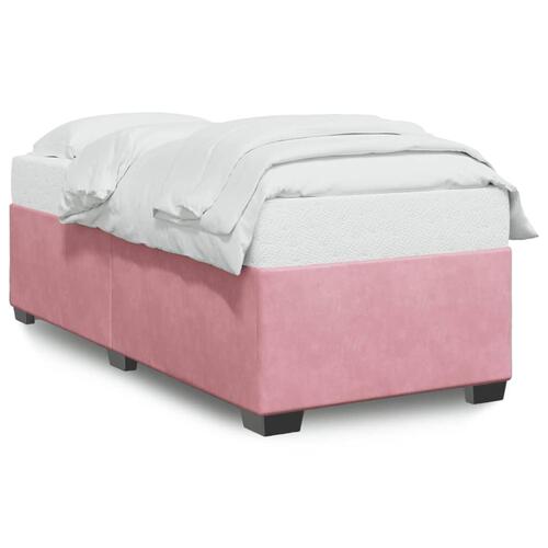 Sengeramme 90x190 cm fløjl pink