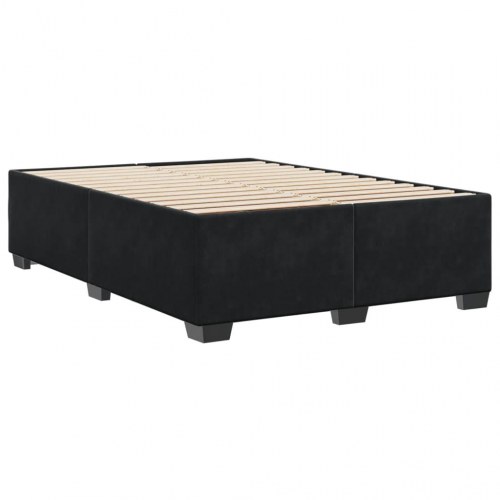 Sengeramme uden madras 140 x 190 cm i sort fløjl