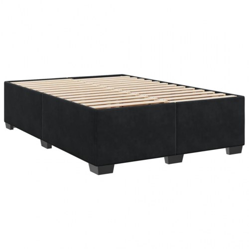 Sengeramme uden madras 140 x 190 cm i sort fløjl