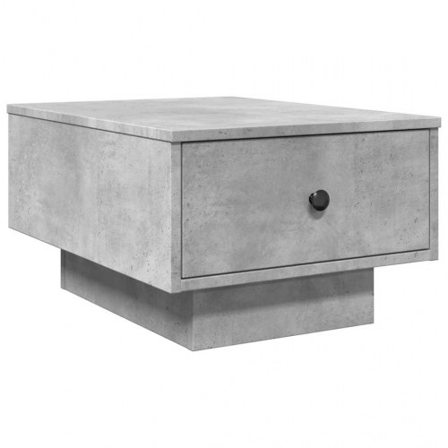 Sofabord i konstrueret træ - 60 × 45 × 31 cm, betongrå med skuffe
