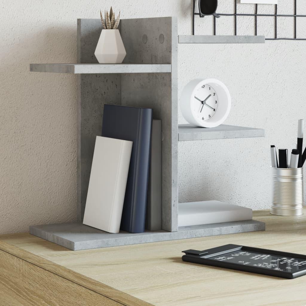 Hylde Til Skrivebord 42x21 5x42 Cm Konstrueret Træ Betongrå
