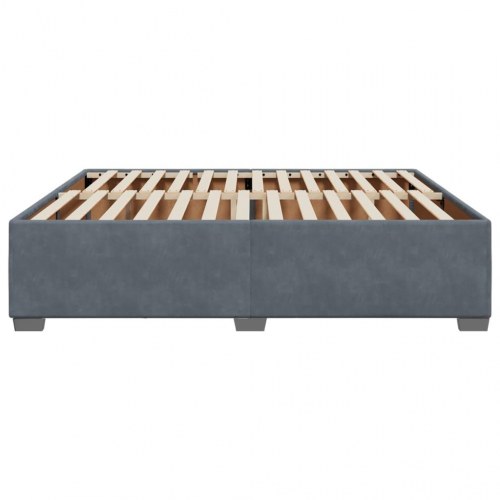 Sengeramme uden madras 200 x 200 cm - mørkegrå fløjl
