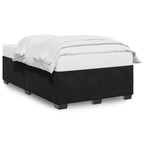 Sengeramme uden madras 120x190 cm fløjl enkeltseng sort