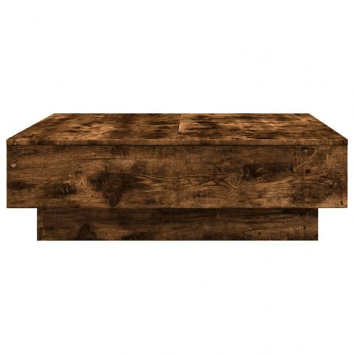 Sofabord 90 × 90 × 28 cm i konstrueret træ - røget egetræsfarve