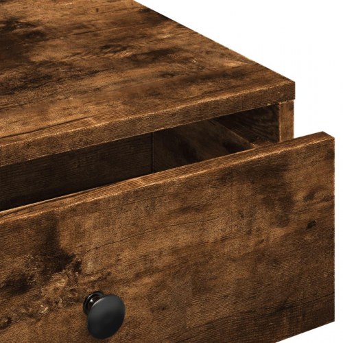 Sofabord 90 × 90 × 28 cm i konstrueret træ - røget egetræsfarve