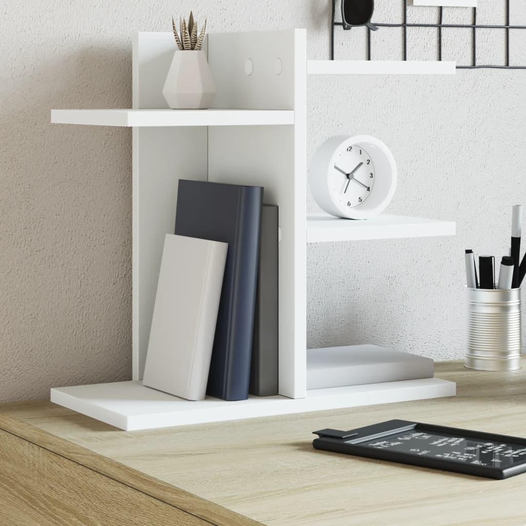 Hylde Til Skrivebord 42x21 5x42 Cm Konstrueret Træ Hvid