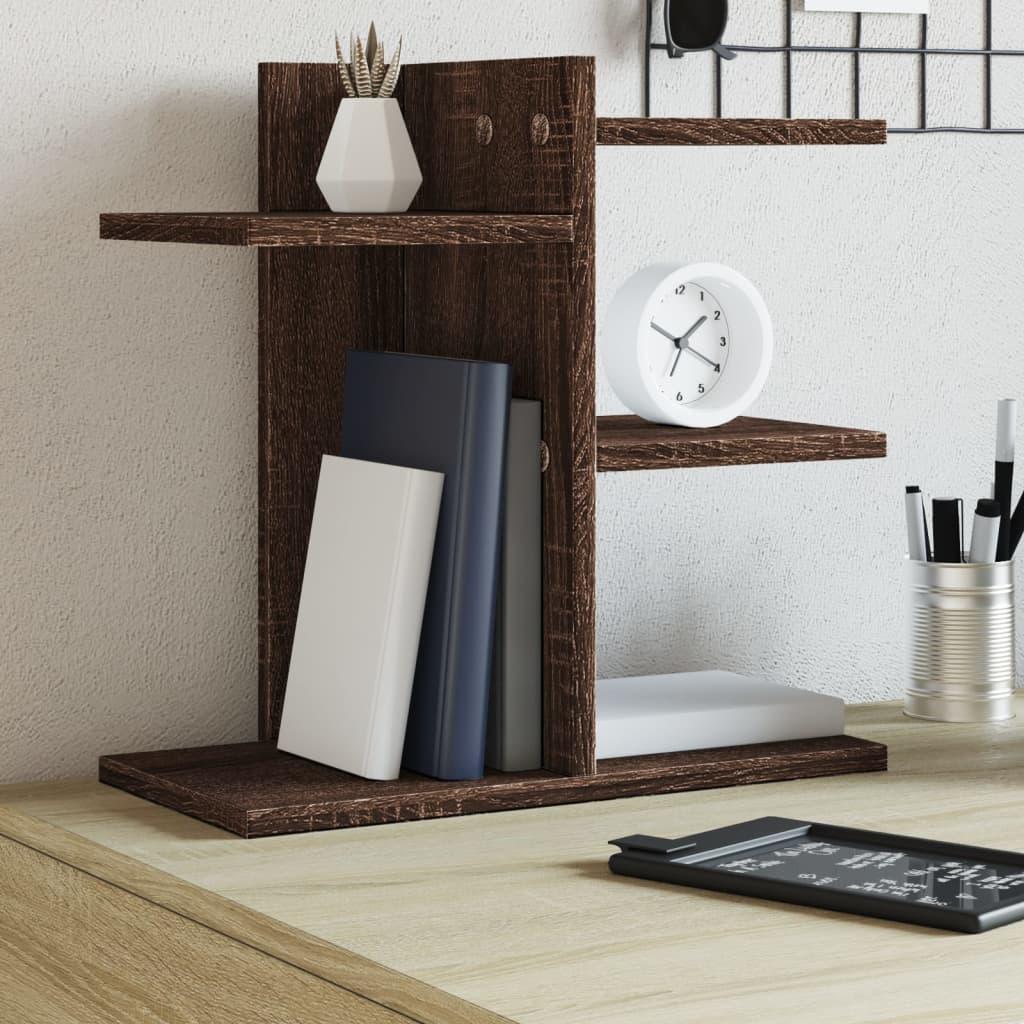 Hylde Til Skrivebord 42x21 5x42 Cm Konstrueret Træ Brunt Eg