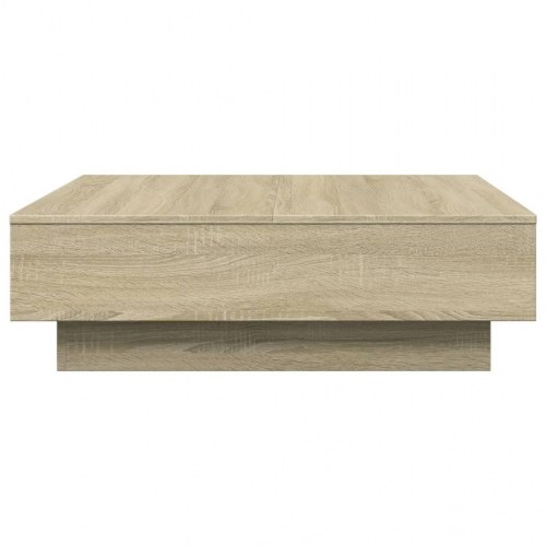 Sofabord 90×90×28 cm i konstrueret træ - sonoma-eg med skuffer