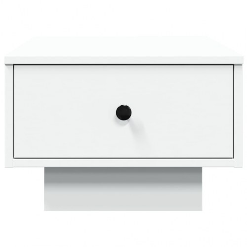 Sofabord med skuffe - 60 × 45 × 31 cm, hvid konstrueret træ