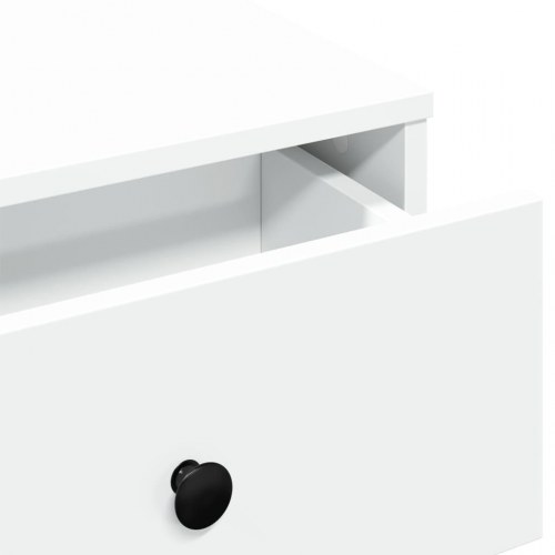 Sofabord med skuffe - 60 × 45 × 31 cm, hvid konstrueret træ