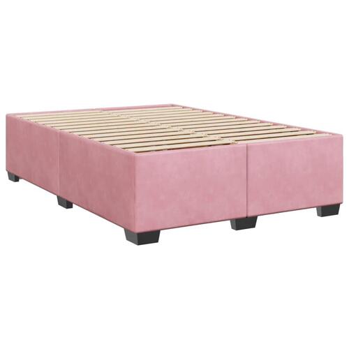 Sengeramme 140x190 cm fløjl pink