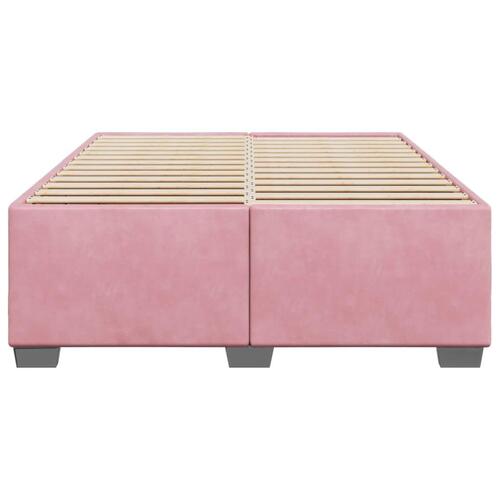 Sengeramme 140x190 cm fløjl pink