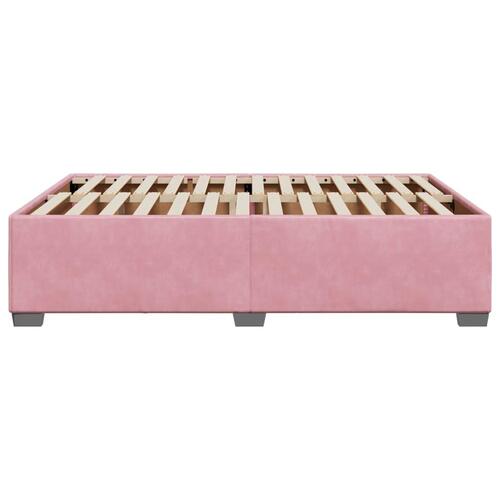 Sengeramme 140x190 cm fløjl pink