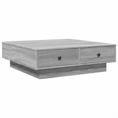 Sofabord 90 × 90 × 28 cm i konstrueret træ - grå sonoma-eg