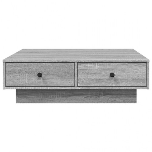 Sofabord 90 × 90 × 28 cm i konstrueret træ - grå sonoma-eg