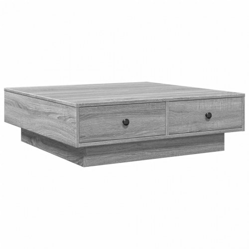 Sofabord 90 × 90 × 28 cm i konstrueret træ - grå sonoma-eg
