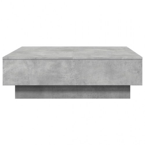Sofabord 90 × 90 × 28 cm i konstrueret træ - betongrå med skuffer
